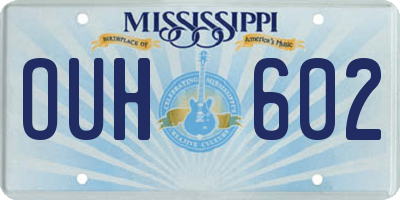 MS license plate OUH602