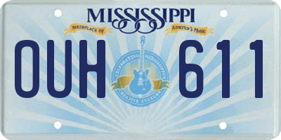 MS license plate OUH611