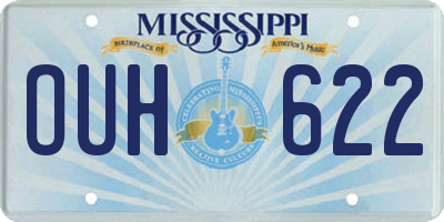 MS license plate OUH622