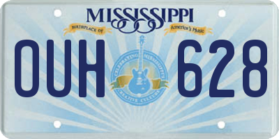 MS license plate OUH628