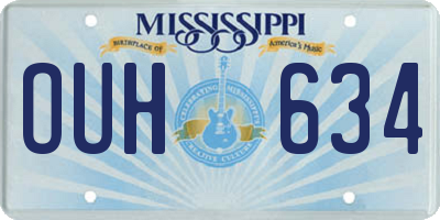 MS license plate OUH634