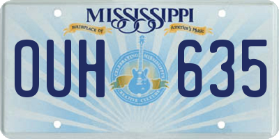 MS license plate OUH635