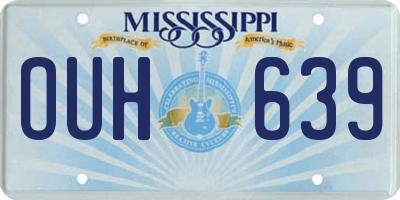 MS license plate OUH639
