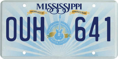 MS license plate OUH641