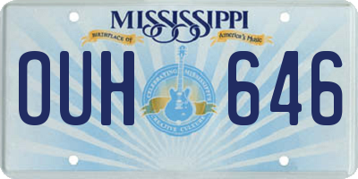 MS license plate OUH646