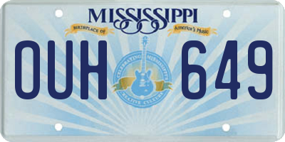MS license plate OUH649