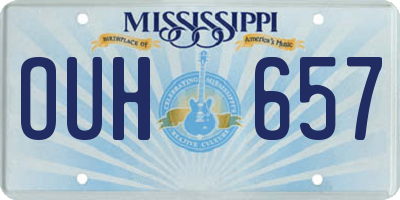 MS license plate OUH657