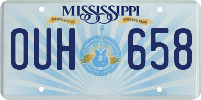 MS license plate OUH658