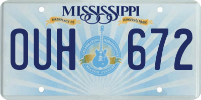 MS license plate OUH672
