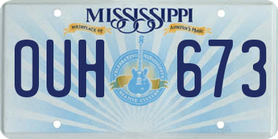 MS license plate OUH673
