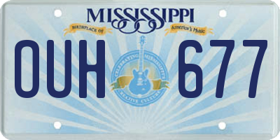 MS license plate OUH677