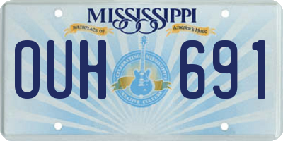 MS license plate OUH691