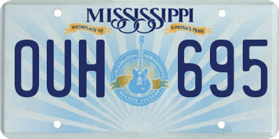 MS license plate OUH695