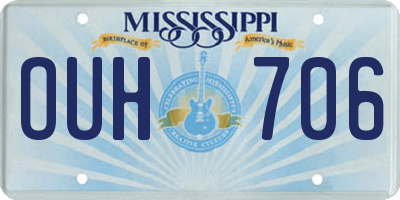 MS license plate OUH706