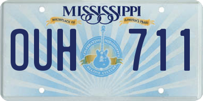 MS license plate OUH711