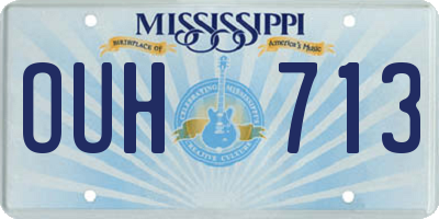 MS license plate OUH713