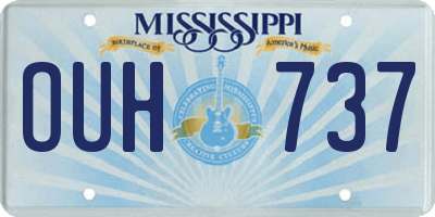 MS license plate OUH737