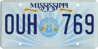 MS license plate OUH769