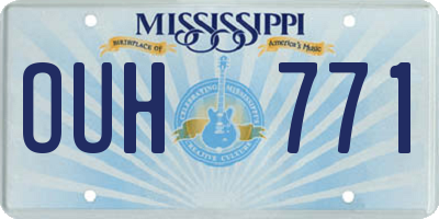 MS license plate OUH771
