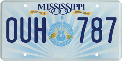 MS license plate OUH787