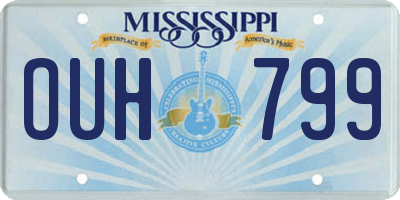 MS license plate OUH799