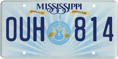 MS license plate OUH814