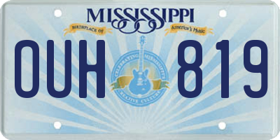 MS license plate OUH819