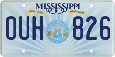 MS license plate OUH826
