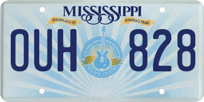 MS license plate OUH828