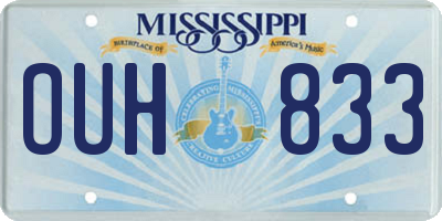 MS license plate OUH833