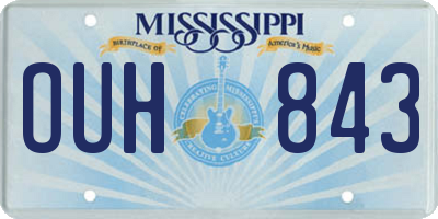 MS license plate OUH843