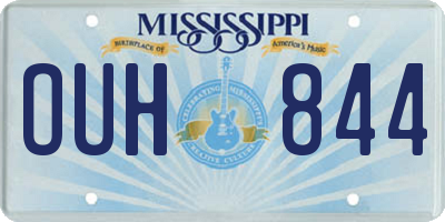 MS license plate OUH844