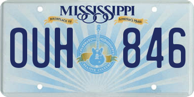 MS license plate OUH846