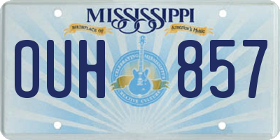 MS license plate OUH857