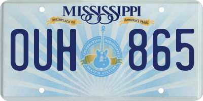 MS license plate OUH865