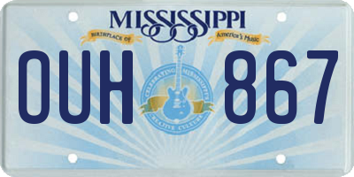 MS license plate OUH867
