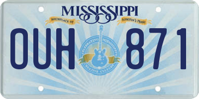 MS license plate OUH871