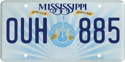 MS license plate OUH885