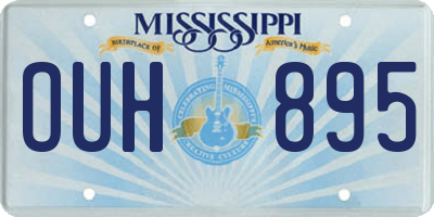 MS license plate OUH895