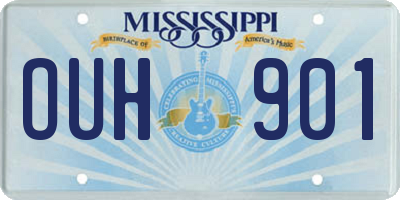 MS license plate OUH901