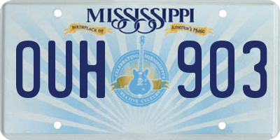 MS license plate OUH903