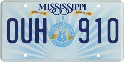MS license plate OUH910