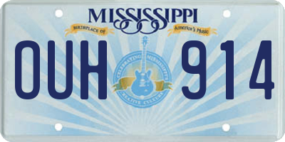 MS license plate OUH914