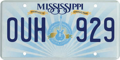 MS license plate OUH929