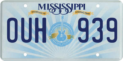MS license plate OUH939