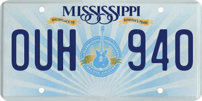 MS license plate OUH940