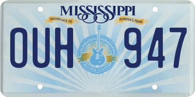 MS license plate OUH947