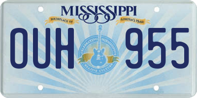 MS license plate OUH955