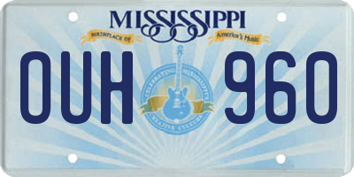MS license plate OUH960