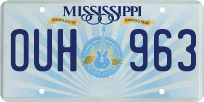 MS license plate OUH963